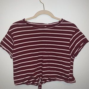 striped crop top